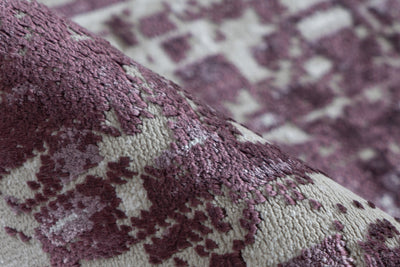Pierre Cardin - Elysee 903 Lilac Textured Modern Rug - Lalee Designer Rugs