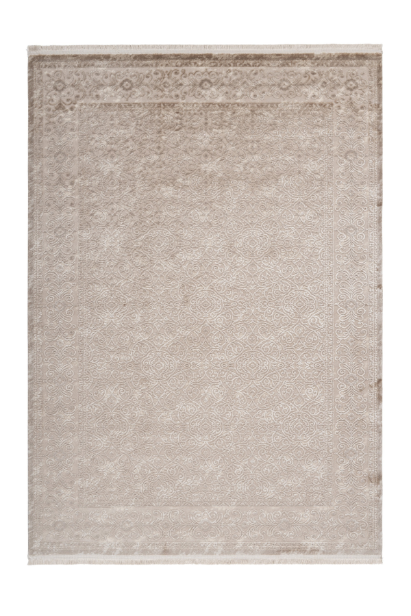 Pierre Cardin Vendome 701 Luxury Acrylic Beige Rug with Floral Design 