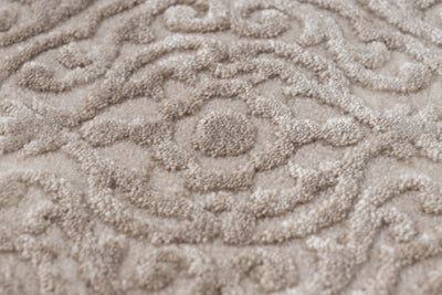 Pierre Cardin Vendome 701 Luxury Acrylic Beige Rug with Floral Design 